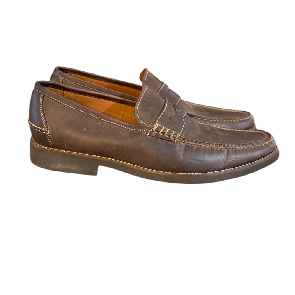 Peter Millar Men's Handsewn Leather Penny Loafers Men’s Size 13.5